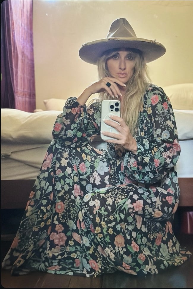 early 70s wildflower bohemian dream voile maxi dress