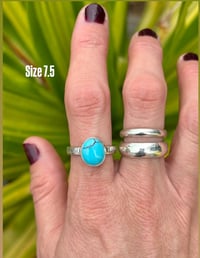 Image 4 of Egyptian Turquoise Stamped Band Rings 