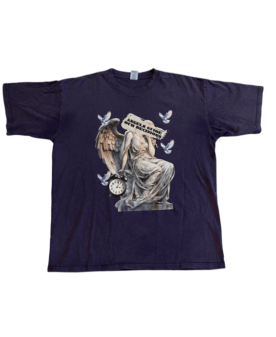 Image of Angels Purple Acid Wash Tee