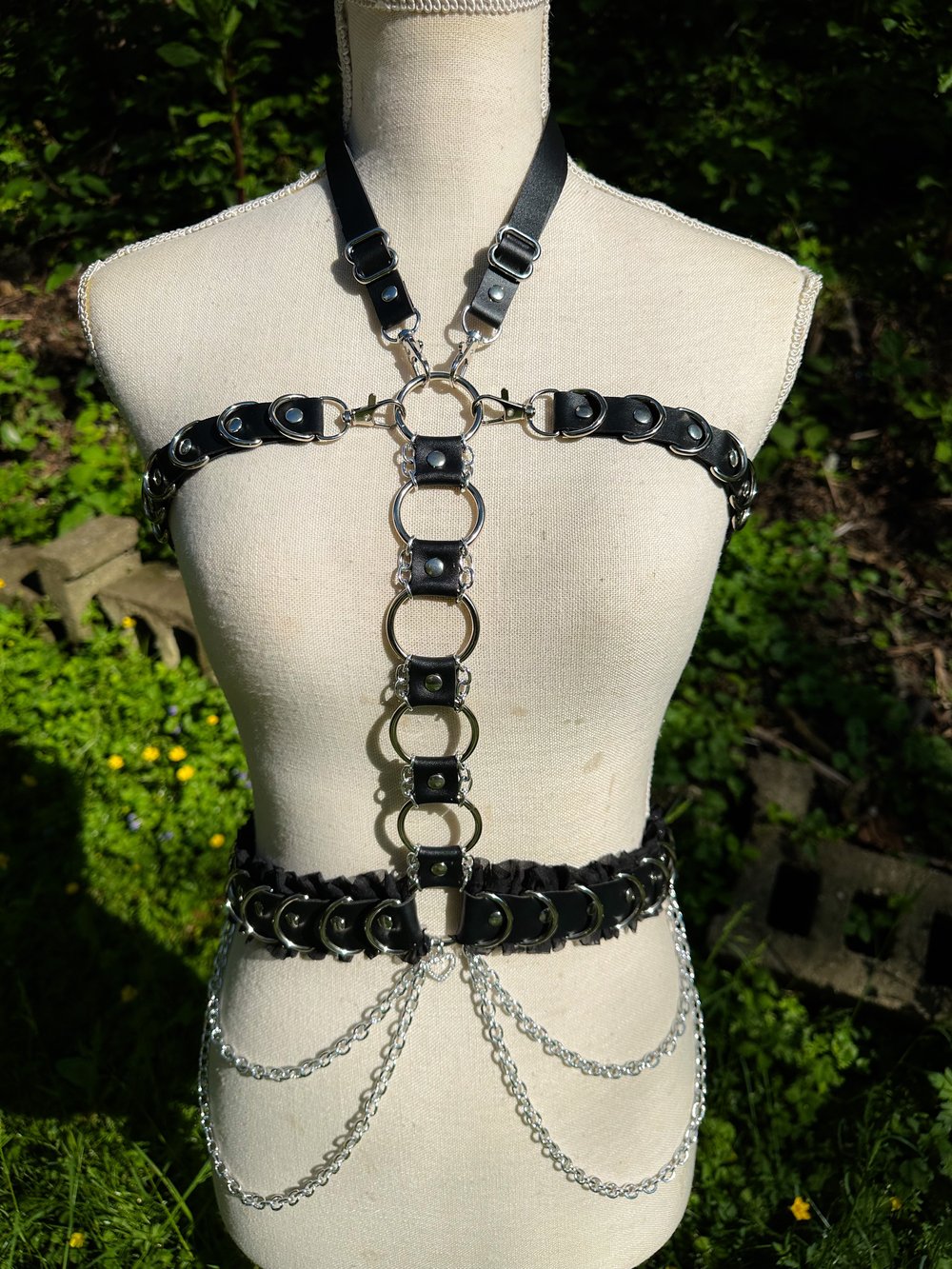 Black Agate Harness Set