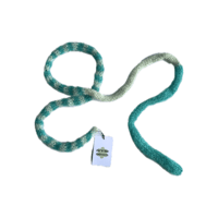 Knit skinny scarf in jade stripe