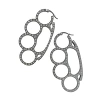 Image 2 of brass knuckle earrings *stainless steel*