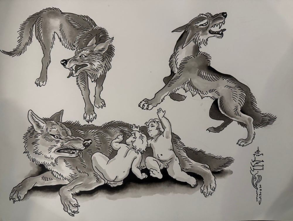 Image of Tim Lehi “Reapers & Wolves #94” Original Art
