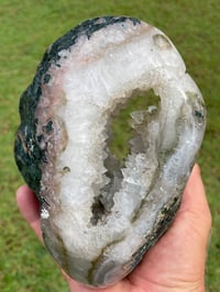 Image 6 of Polished Quartz Crystal On Display Stand #1663
