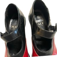 Image 7 of Vintage Leather Mary Jane Block Heels: Goth Mod Shoes, Made in Italy Women’s Size 4.5