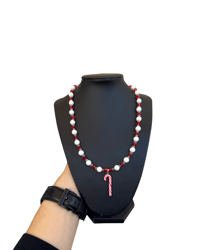 Image 1 of Candy Cane Bliss Necklace 
