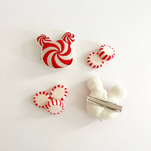 Image of Puffy Peppermint Swirl Mouse Hair Clip