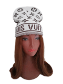 White Louis Vuitton Fashion Beanie