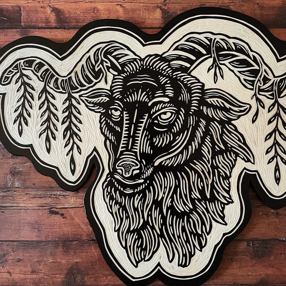 Image of Goat Woodcut