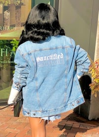 Image 1 of ‘Sanctified Baddie’ Denim Jean Jacket 