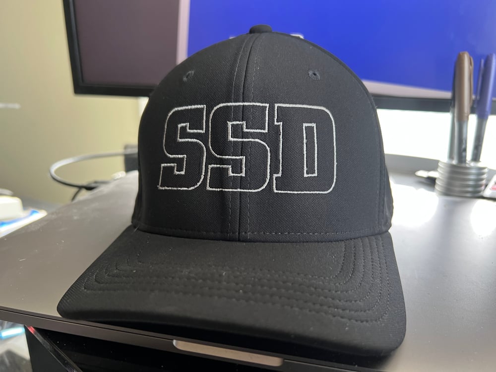 Nike Black Fitted Classic 99 Hat with Grey SSD Outline Logo