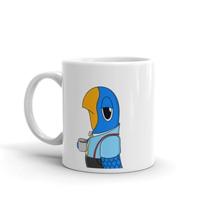 Business boss bird White glossy mug