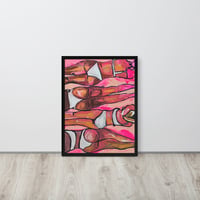 Image 1 of "Peach Parade" Framed poster