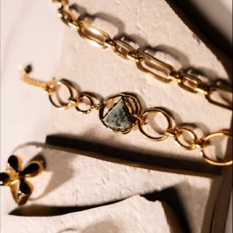 Image of  ALEJANDARA 18ct Gold Plated Oversized Chunky Modern Paperclip Chain Bracelet