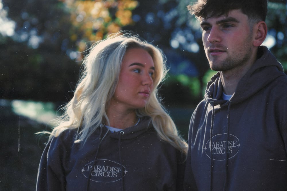 Image of Mocha Brown Embroidered Hoodie