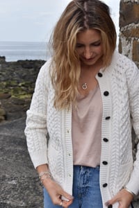 Image 4 of Classic Aran Cardigan - Made in Europe