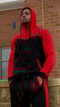 Image 1 of Red/ Black Jumpsuit 