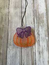 Carmel Apple Glitter Bow Pumpkin Freshie