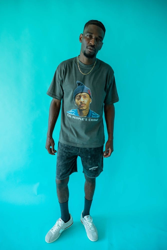 Image of JustBeDope acid wash shorts