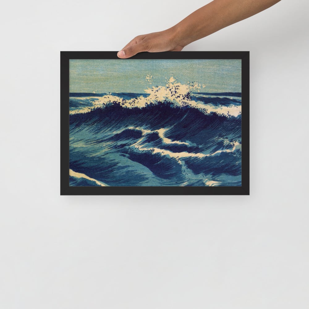 Wave - C - Hatō zu - Uehara, Konen - Framed matte paper poster