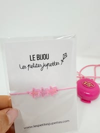 Image 2 of Ensemble bracelet et Polly Pocket Medaillon fushia beauté Complet