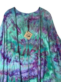 Image 6 of M Long Woven Kimono in Nebula Spiral Ice Dye