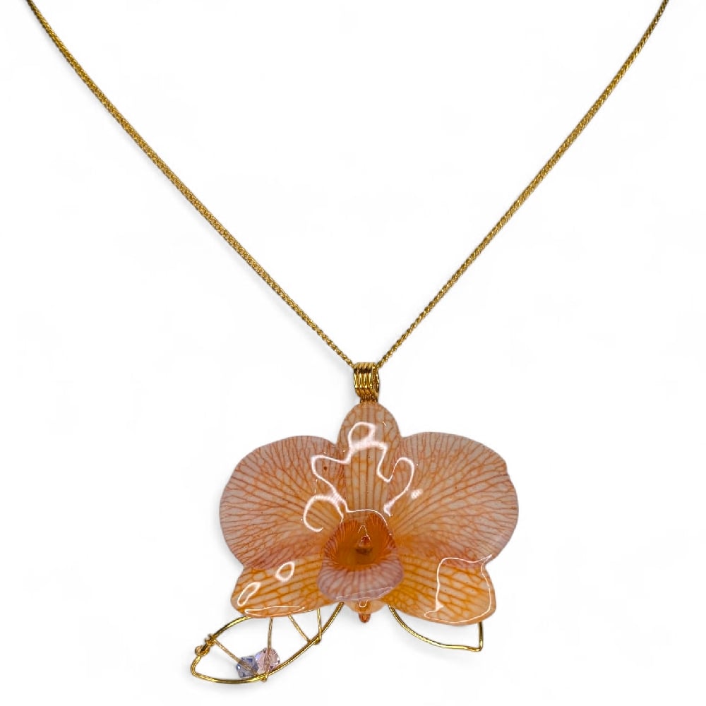 Image of Swarovski Crystal Orchid Pendant