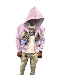 Image 3 of Baby Lavender Crop Zip Up  