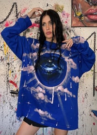 Image 3 of “MY MIND IS A BLACK HOLE’ BLEACH PAINTED LONG SLEEVE T-SHIRT 2XL