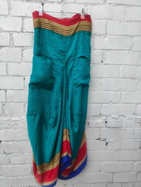 Image 1 of Sula slouch maxi skirt -turquoise and red