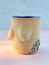 Image 1 of Cobalt and Buff Titty Tumbler No. 01