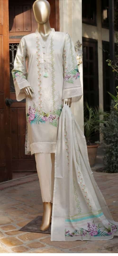 Cream lawn suit