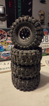 Image 1 of SSD 1.9 Boxer Beadlock Wheels w/ MT |  Baja Pro X & Nebula Inserts (USED SET) 