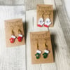 Christmas mitten earrings