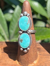 Image 2 of Sterling & Campitos 2 Stone Ring Sz 7