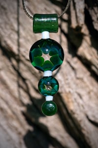 Image 4 of Green Stardust Tiered Dotstack pendant