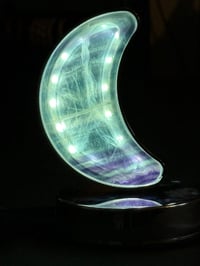 Image 1 of Rainbow Fluorite Moon Lamp