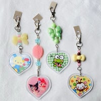 Image 1 of heart photo keychain 