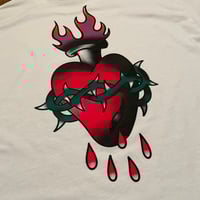 Image 4 of SACRED HEART TEE - white