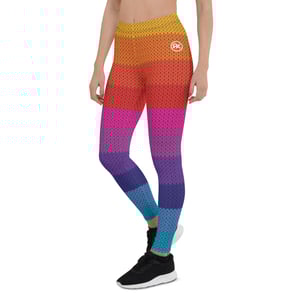 Image of Vibrant Faux Knit Leggings