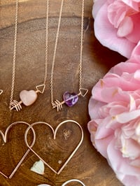 Image 4 of Cupid’s Amethyst Heart Necklace