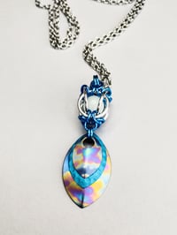 Image 3 of Glow-in-the Dark Electrified Aqua Mermaid Lantern Pendant