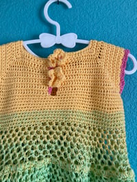 Image 5 of Handmade Crochet Toddler Dress size 2t 