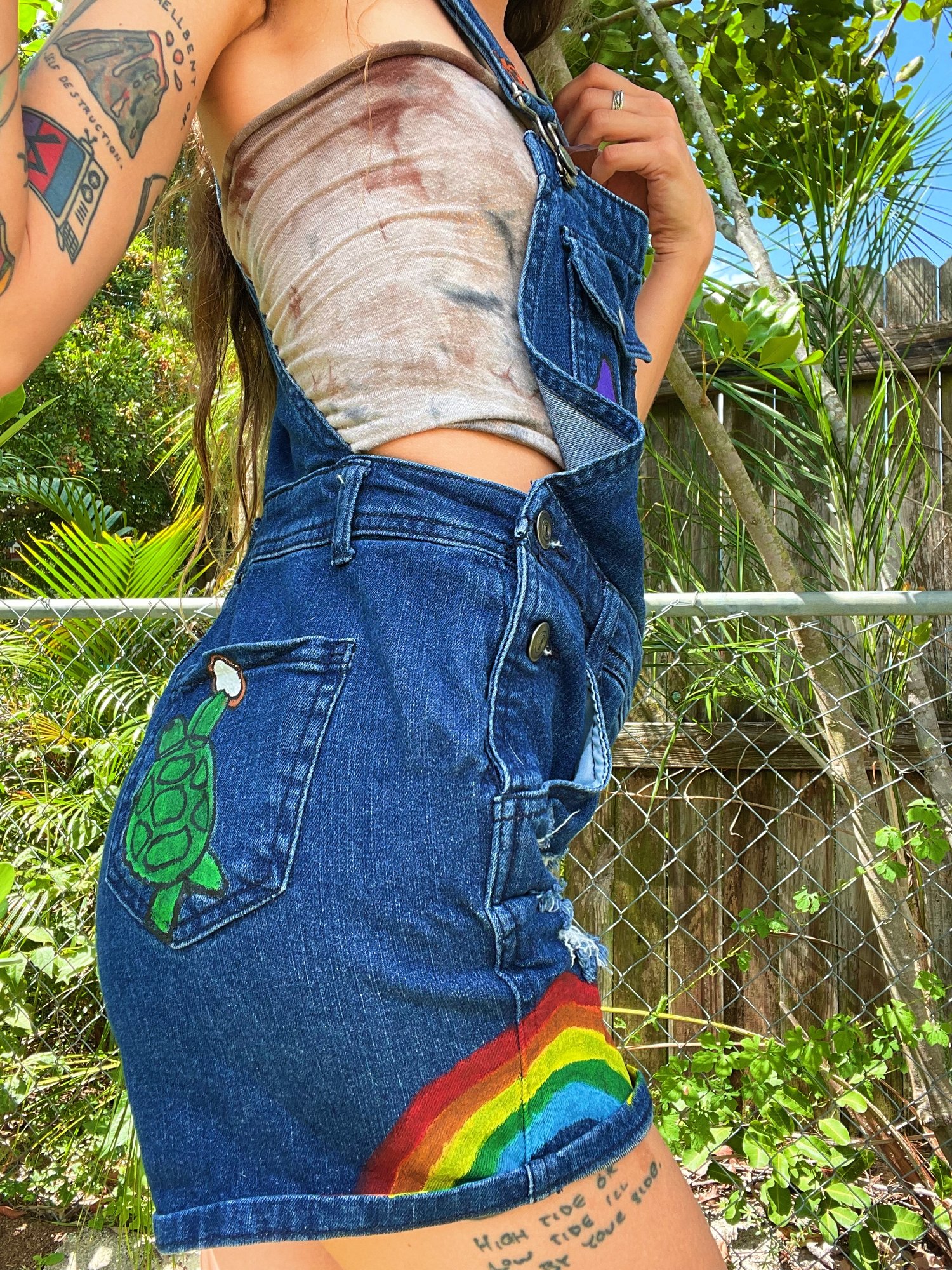 Image of Grateful Dead Painted Overalls 
