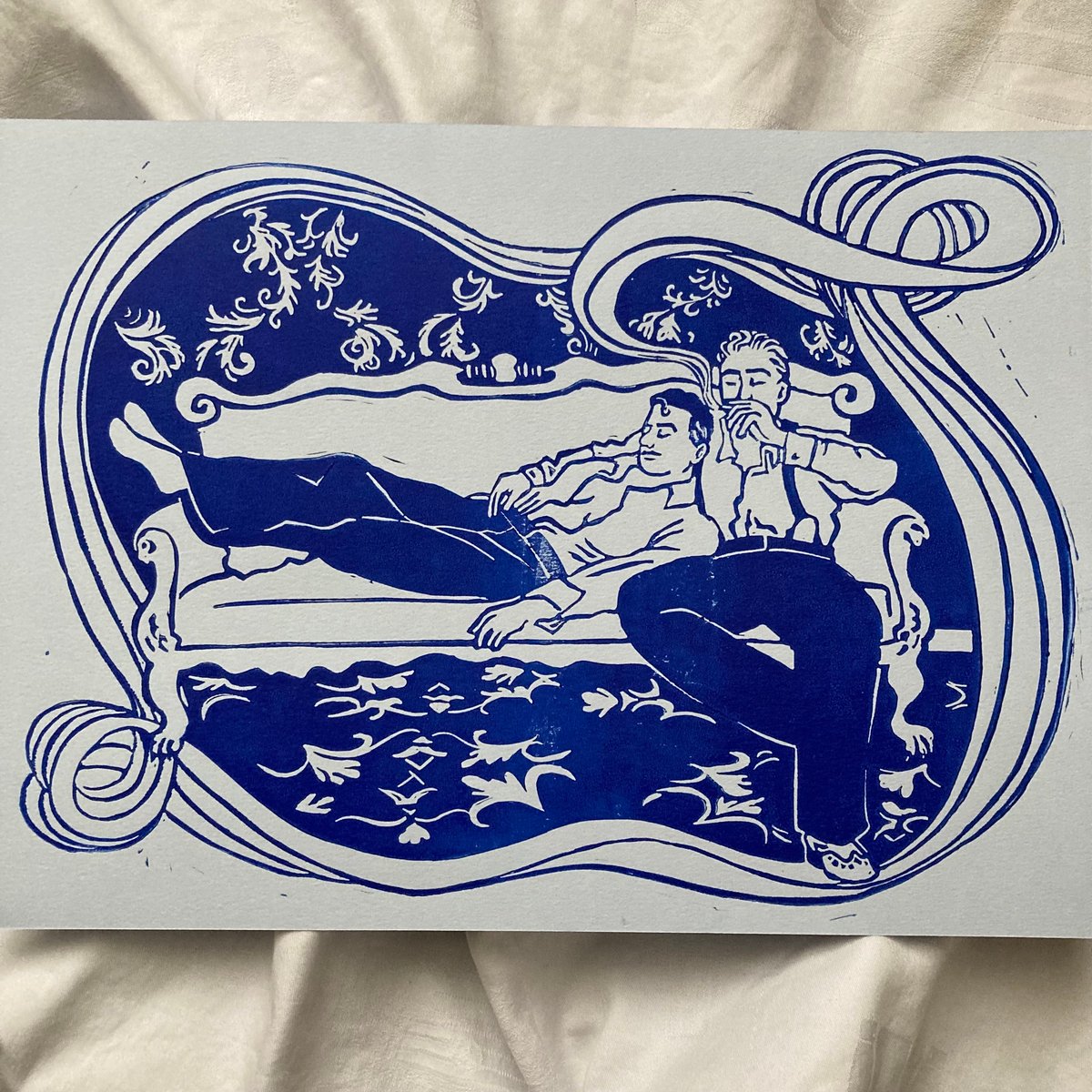 Image of ‘Tender is the Night’ Lino Print