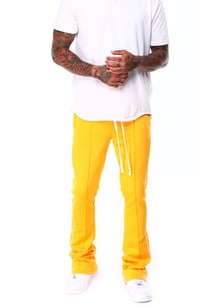 Image 2 of Stacked Track Pants Yellow 