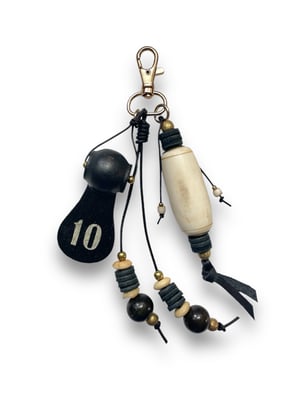 Image of PERFECT 10 BAG CHARM - CREAM/BLACK