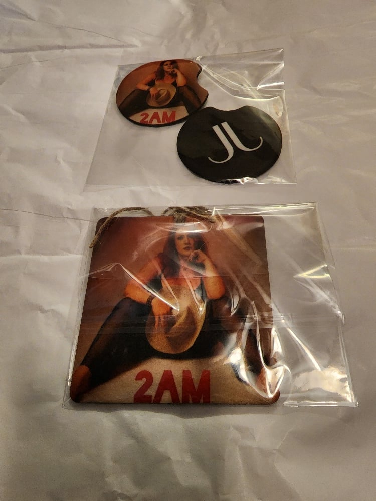 Image of Car coaster set of 2 with air freshener