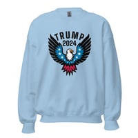 Image 4 of Trump 2024 Sweatshirt Patriotic Eagle Shirt Trump Shirt Republican Shirt Unisex Sweatshirt