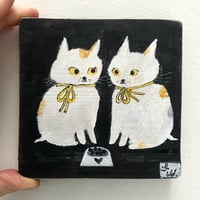 Image 2 of Original painting on wood-kitty kitty 